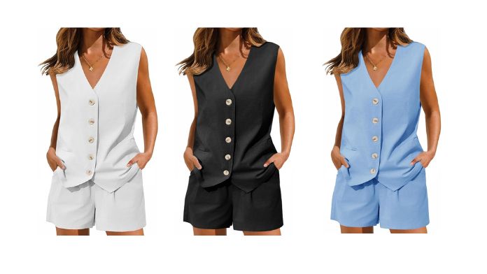 Stay Cool, Stay Chic Cicy Bell Women's Summer Blazer Vest 2-Piece Sets - Your Ultimate Workwear Upgrade!
